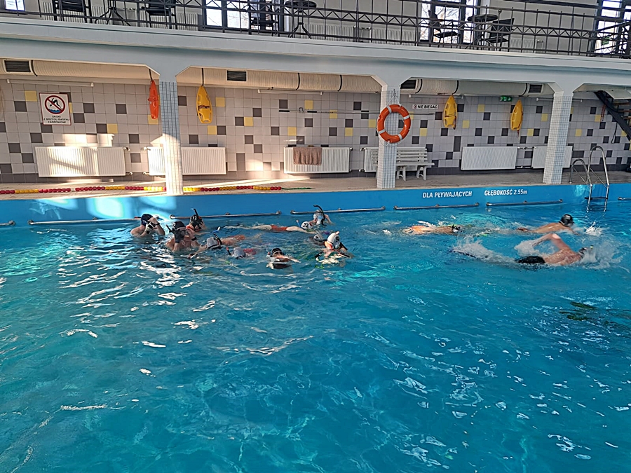 Hokej pod wodą Walenie Siemianowice Śląskie Trening 7 I 2023